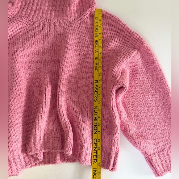 Pilcro for Anthropologie Bubble Gum Knit Cowl Neck Oversized Sweater Large - Picture 8 of 14